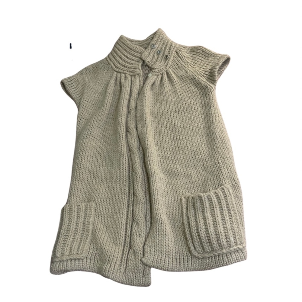 Tan, knit cardigan